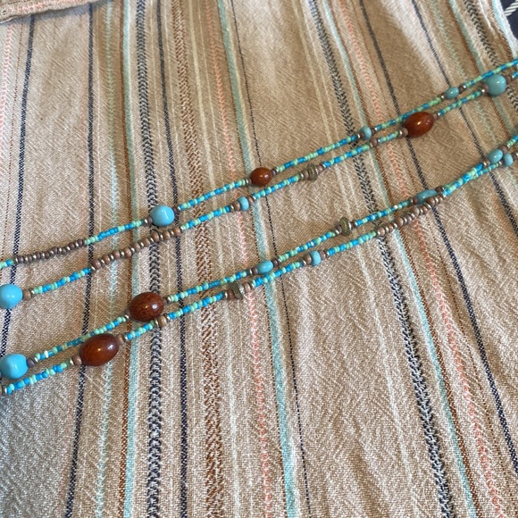 Democracy palazzo cropped pants linen rayon blend desert colours beachy - Picture 14 of 16